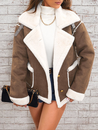 Retro winter coat with elegant collar
