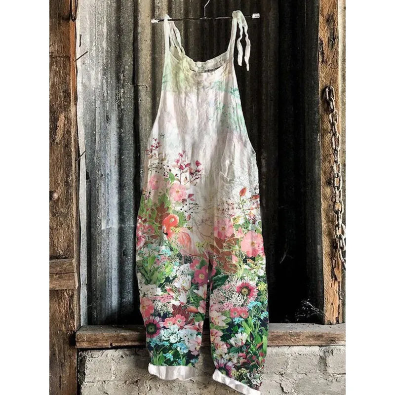 Brenda - Stylish Short-Sleeved Multicolor Jumpsuit