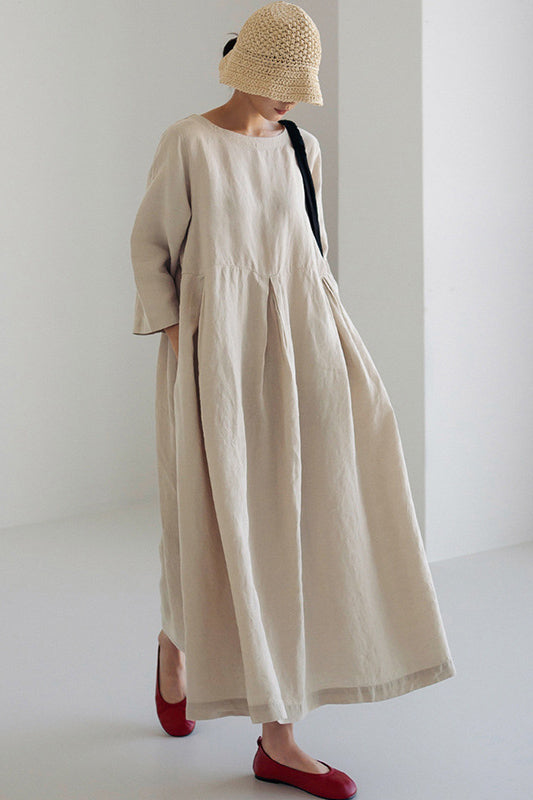 Elegant long dress in a minimalist style with maximum natural comfort
