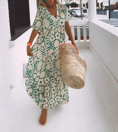 Daniela - Short-sleeved printed dress