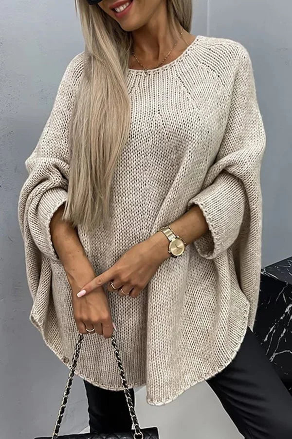 Bella - Long-sleeved round-neck knit sweater