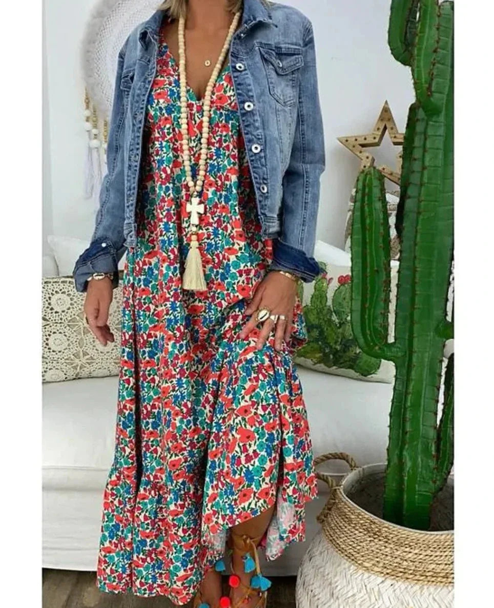 Marta - Floral Print Strappy Dress