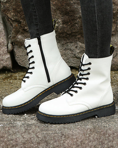 Elegant Women's Ankle Boots with Modern Lace-Up Design