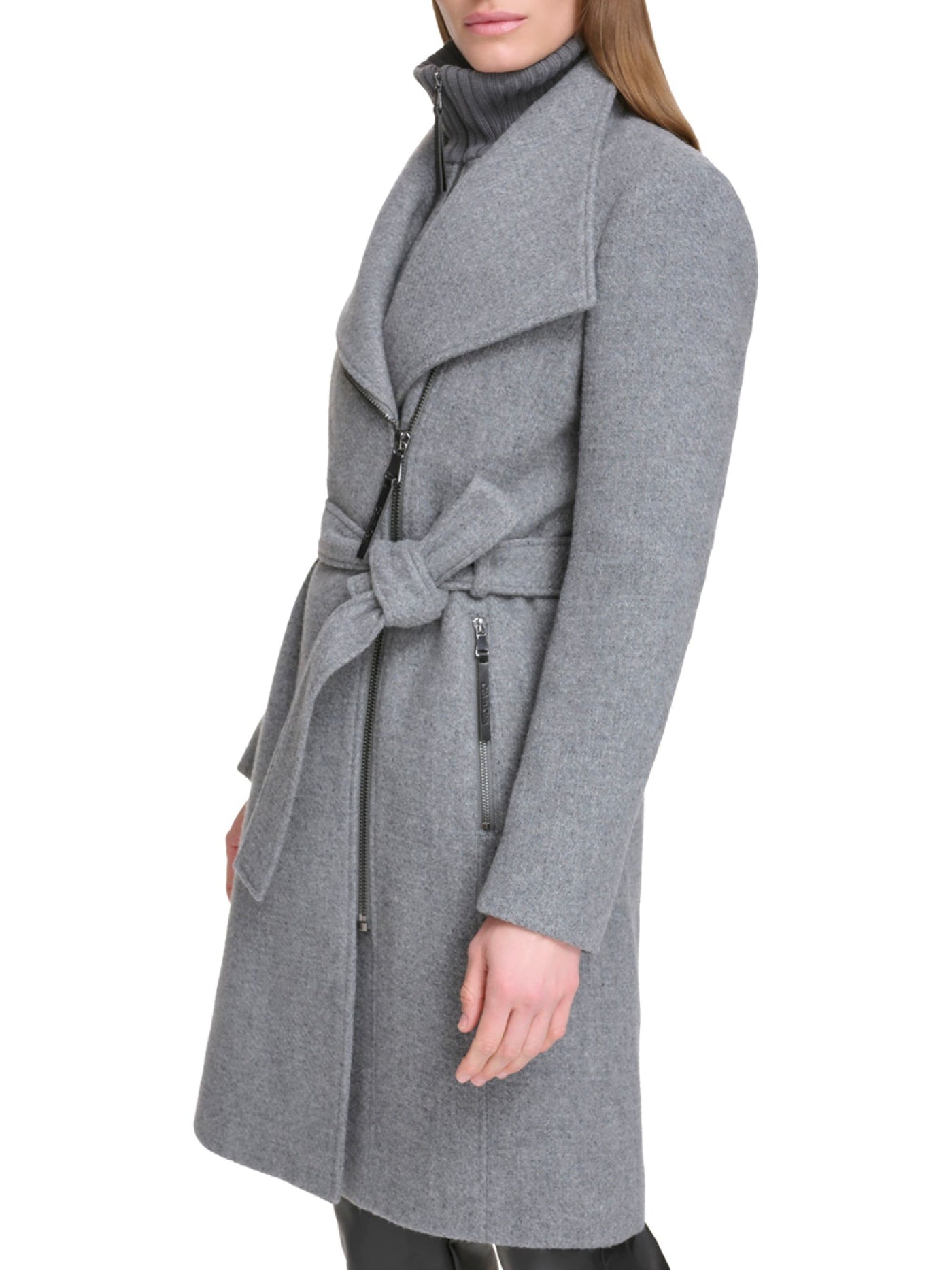 Women's Wrap Coat with Angular Design – Ideal for Any Season