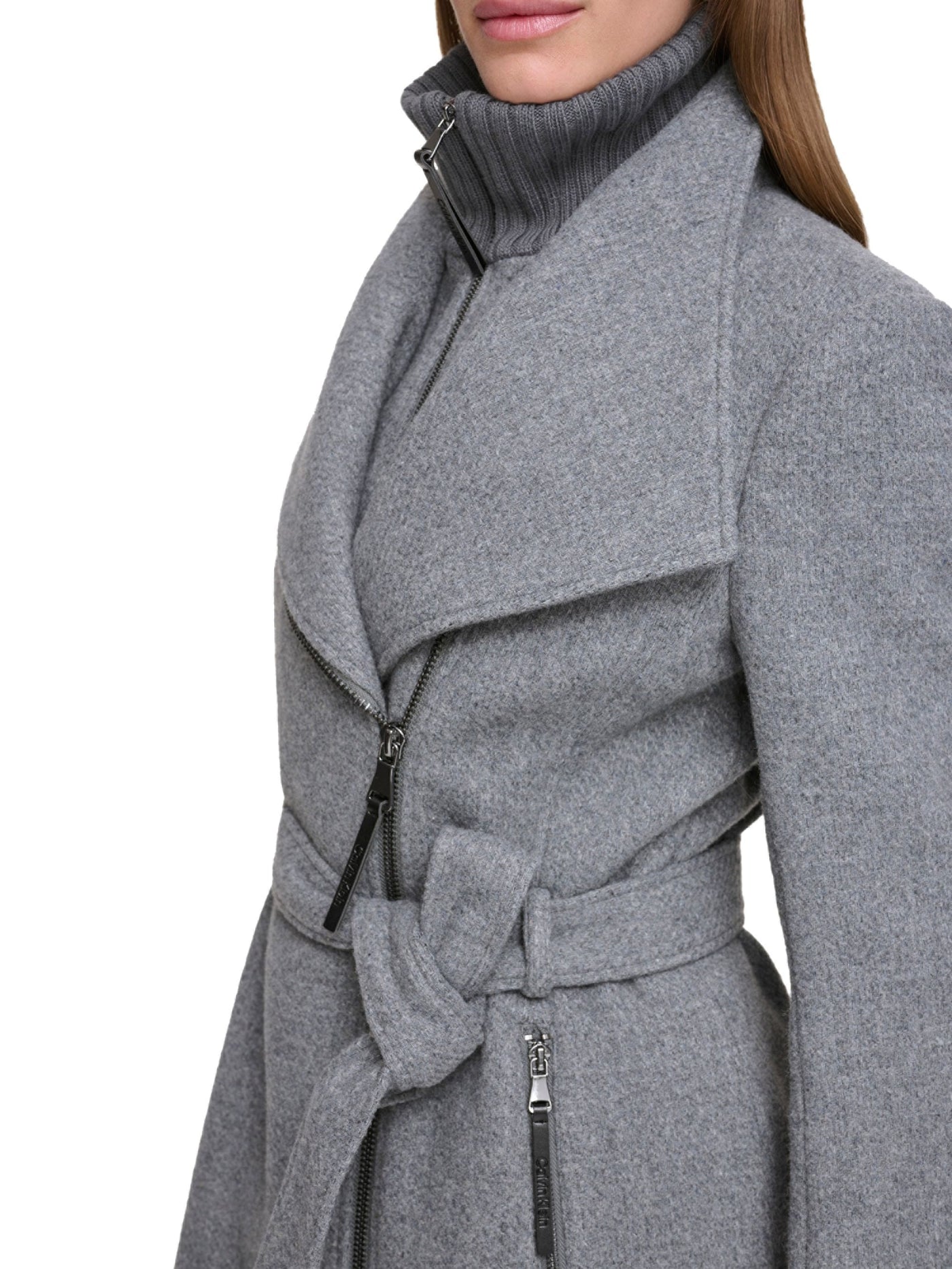 Women's Wrap Coat with Angular Design – Ideal for Any Season