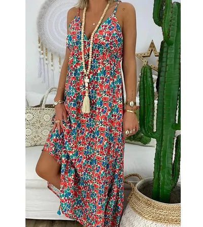 Marta - Floral Print Strappy Dress