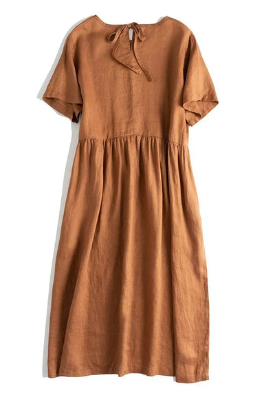 Ainara - Women's Loose Long Pure Linen Dresses Casual Summer Outfits