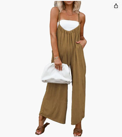 Laura - Women's Casual Sleeveless Jumpsuits Adjustable Spaghetti Straps