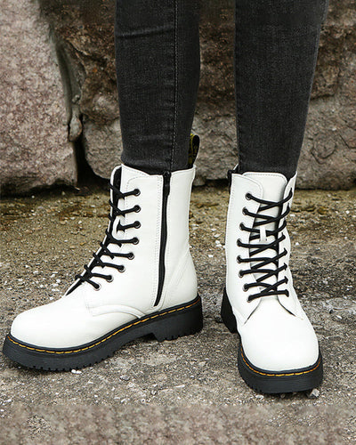 Elegant Women's Ankle Boots with Modern Lace-Up Design