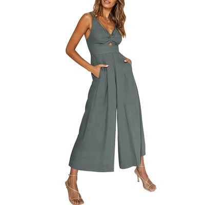 Mila - 2024 New V-Neck Wide Leg Jumpsuits