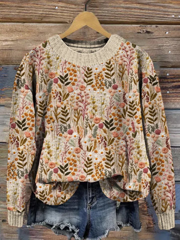 Warm and cozy sweater with unique embroidery: for cold days