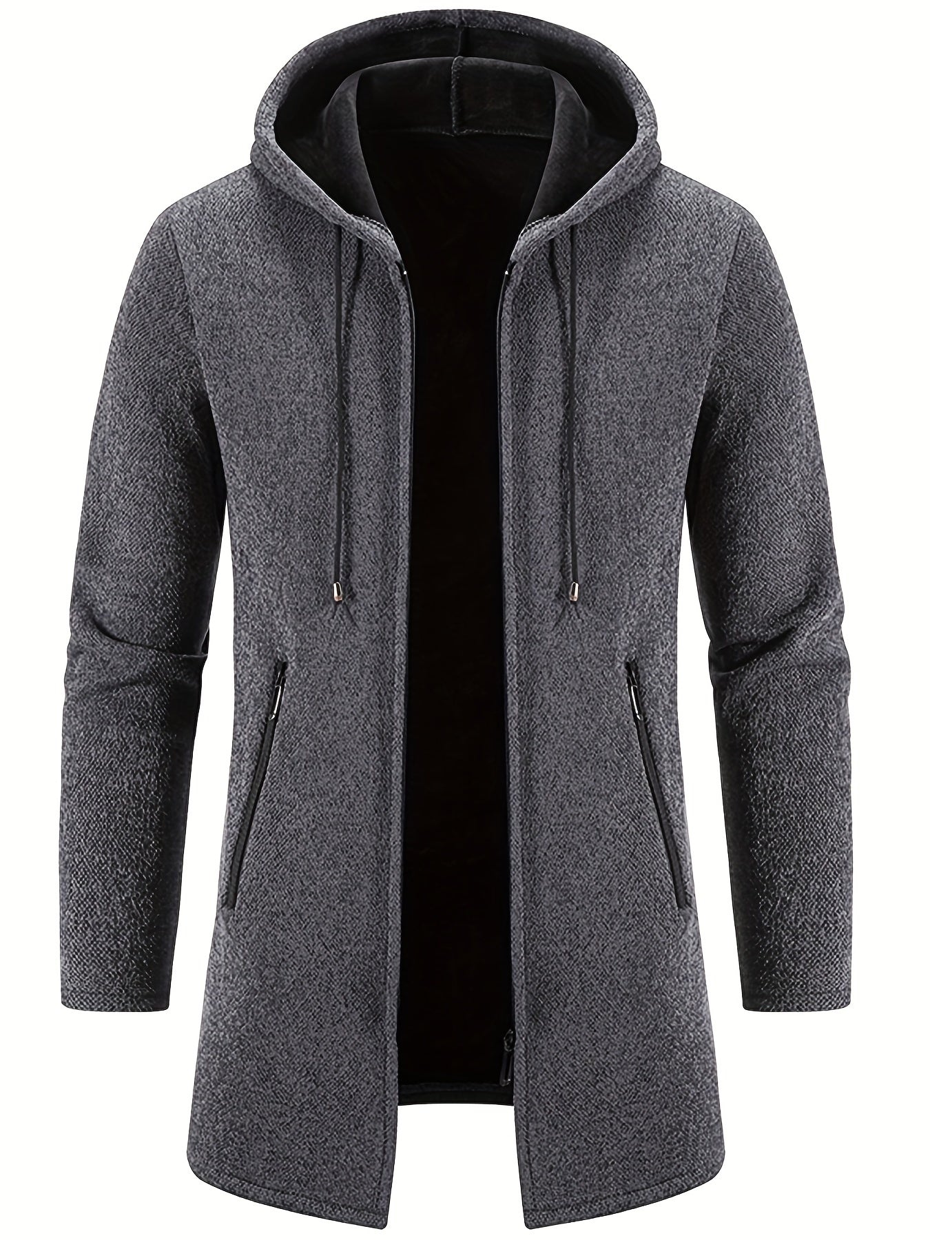 Cozy long hooded cardigan for men for spring and autumn