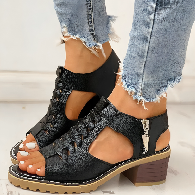 Chloe - Zip Sandals