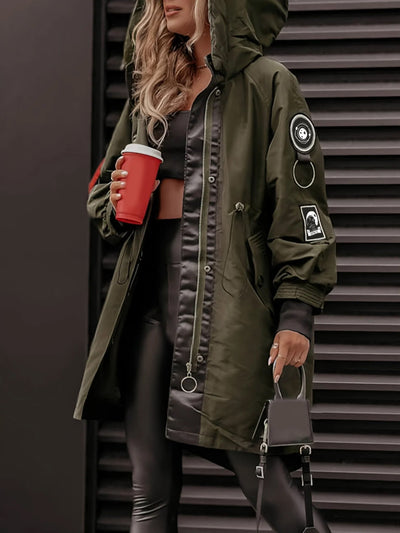 Women's Long Sleeve Hooded Jacket - Year-Round Style and Comfort