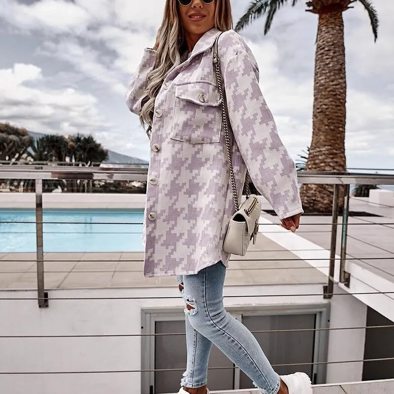 Elegant Women's Trench Coat for Fall and Winter | Casual Long-Sleeved Turn-Down Collar Jacket