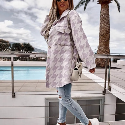 Elegant Women's Trench Coat for Fall and Winter | Casual Long-Sleeved Turn-Down Collar Jacket