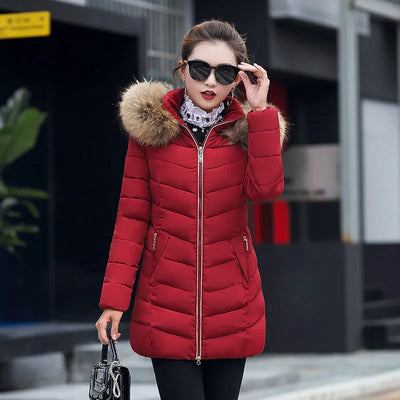 Women's Warm Hooded Winter Coat - Stylish and Comfortable for the Cold