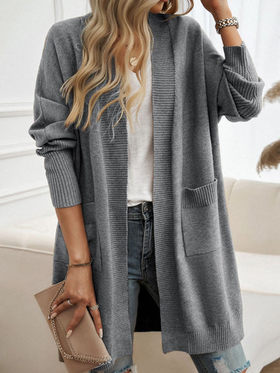 Long Sleeve Open Cardigan - Elegant and Warm Garment for All Occasions