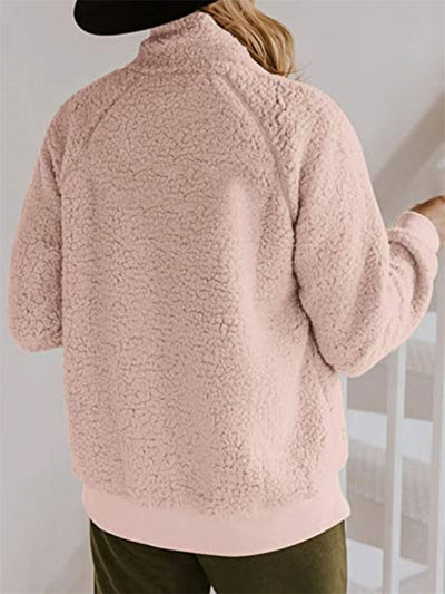 Warm and soft jacket without hood for greater comfort