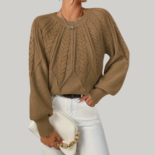 Elegant women's sweater with modern long sleeves