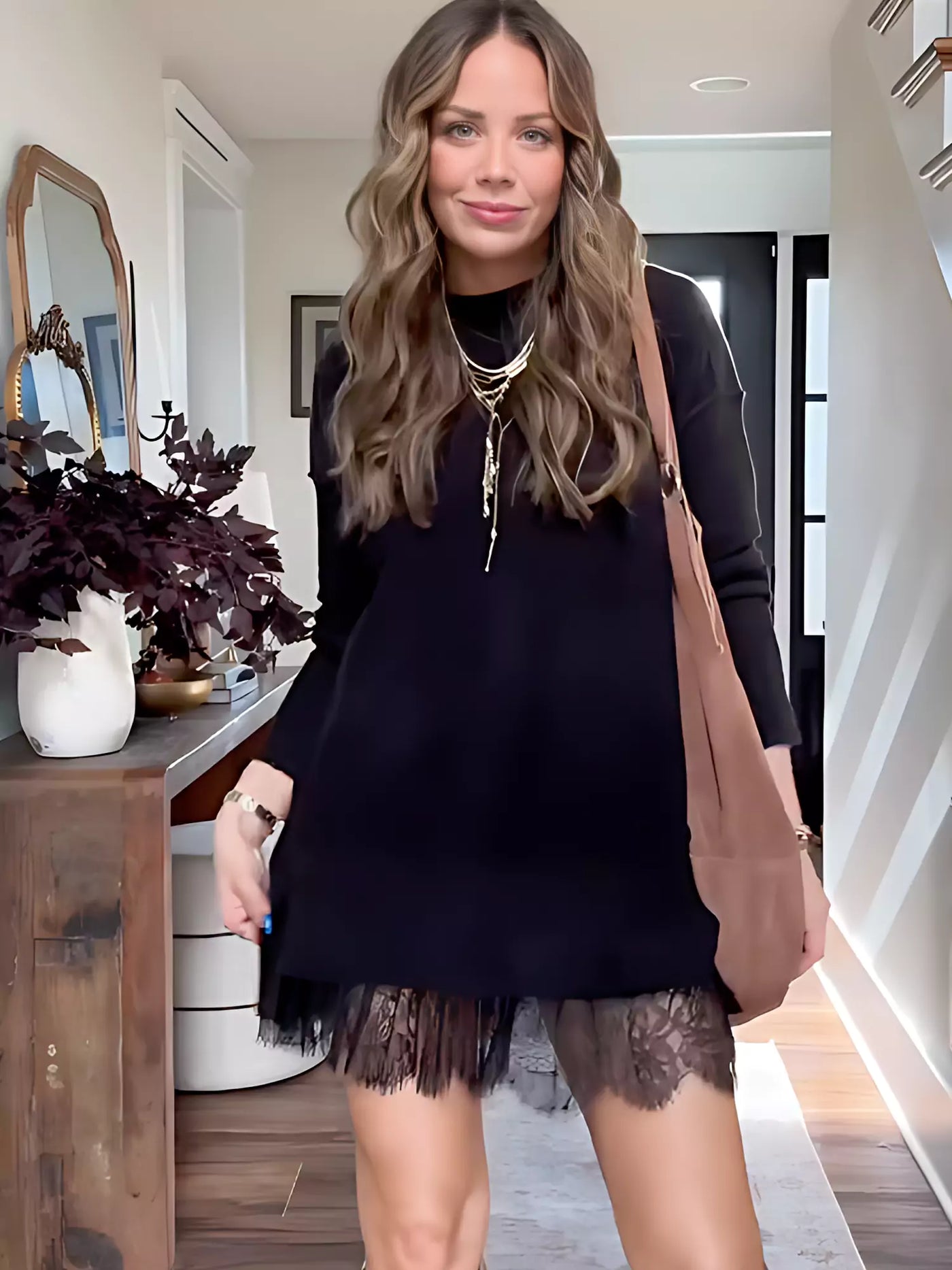 Elegant set: sweater and skirt for every day