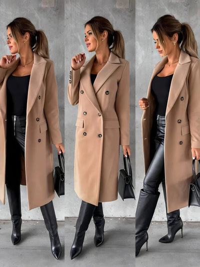 Women's Elegant Casual Coat – Perfect for Fall and Winter