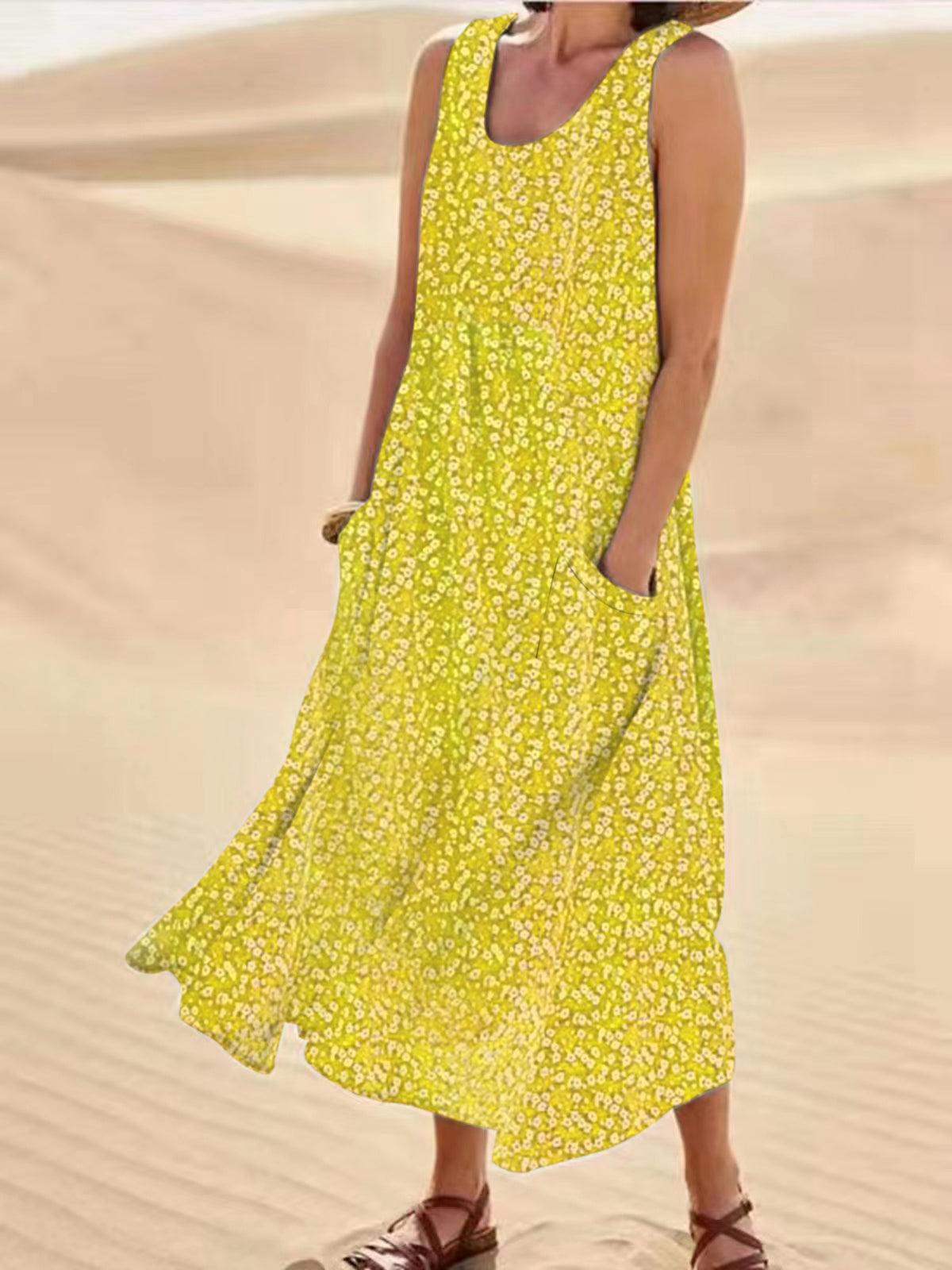 Linda - Floral Print Pocket Dress