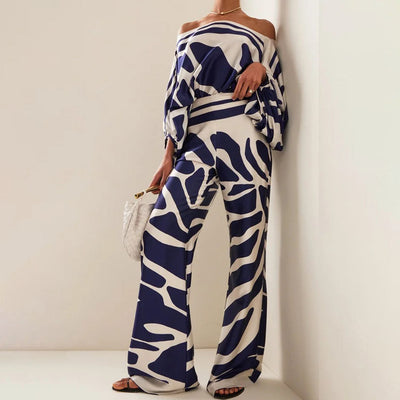 Women's one-sleeve wide-leg jumpsuit with elegant design and modern style