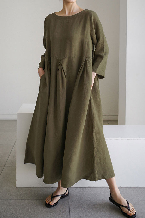 Elegant long dress in a minimalist style with maximum natural comfort
