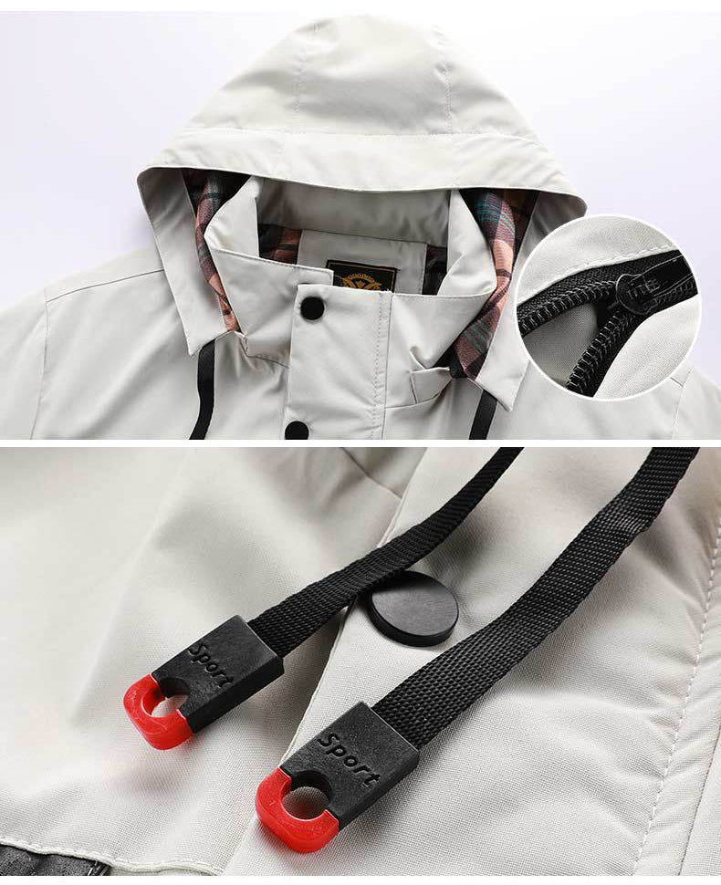 Men's mid-length jacket with hood, stylish and functional