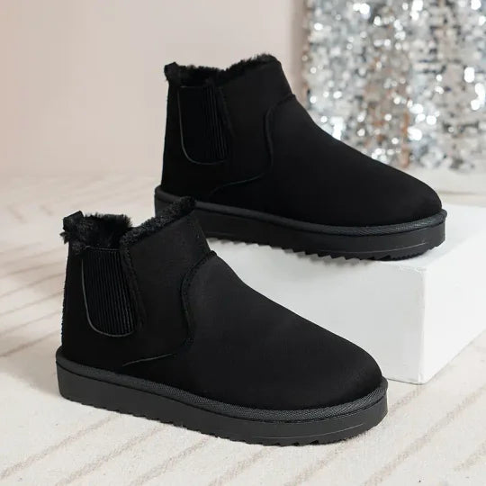 Classic plain boots with cropped tops