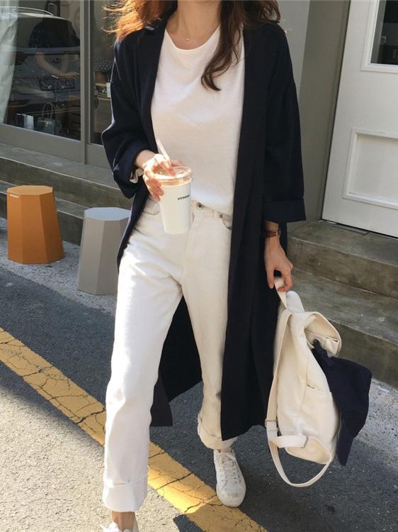 Abigail - Effortlessly Chic Draped Long Coat
