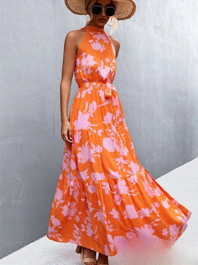 Irene - Bestselling strapless jumpsuit dress with a wave-dot print neckline