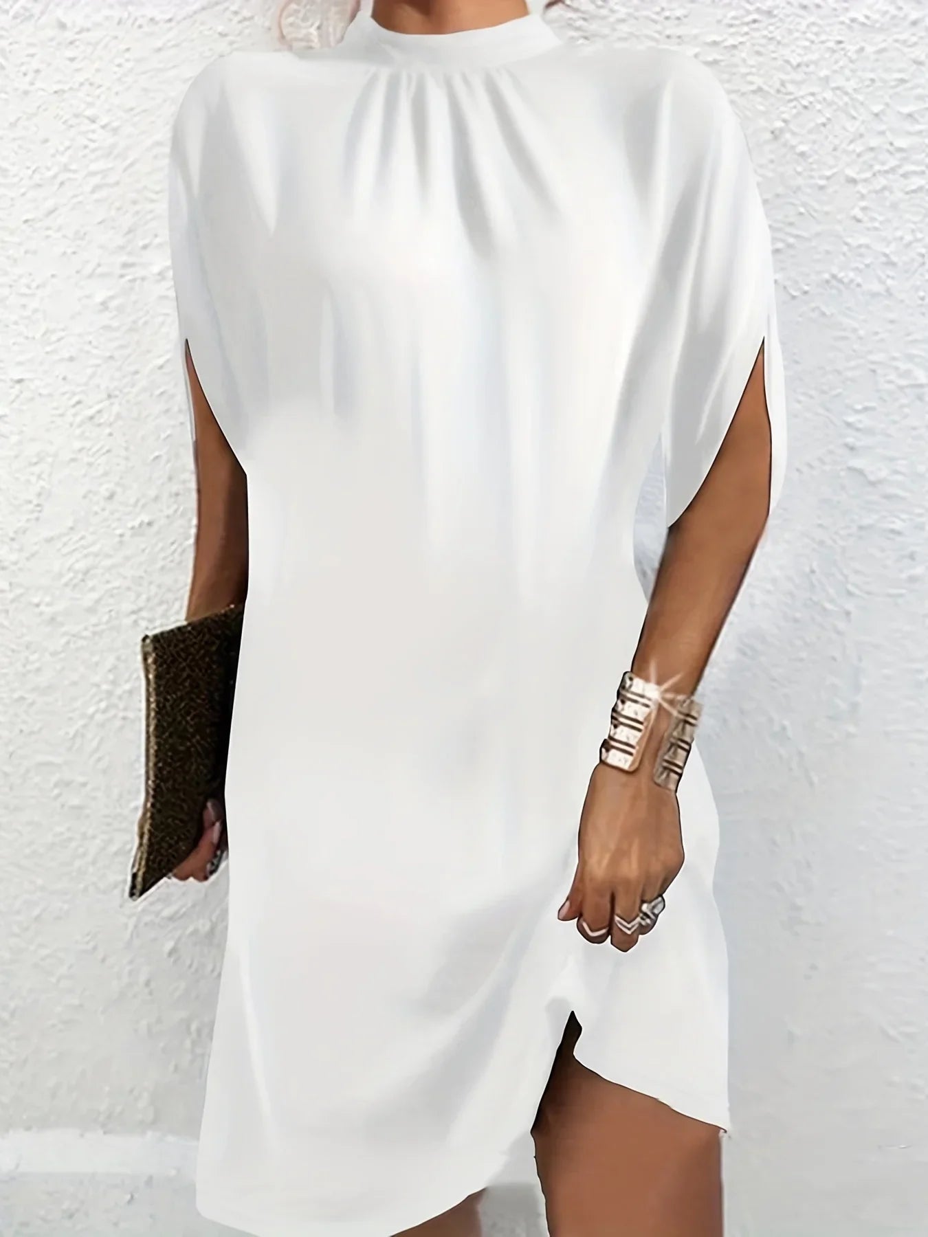 Bella - Elegant split sleeve dress for spring and summer
