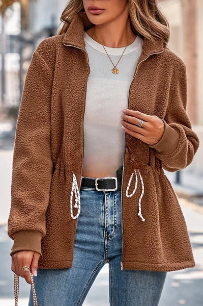 Jacket with long sleeves and cuffs for a stylish look