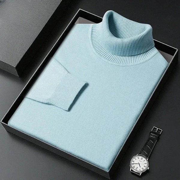 Fitted turtleneck sweater for autumn and winter