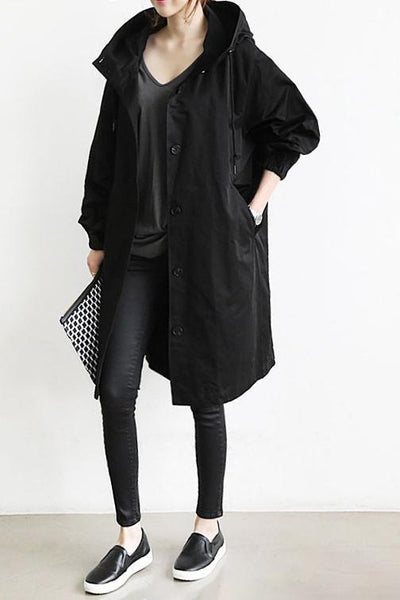 Oversized Hooded Windbreaker Jacket: Stylish and Practical