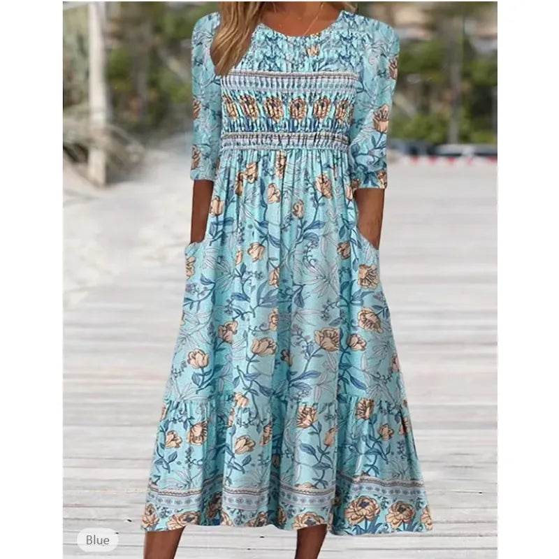 Marta - Vintage dress with ethnic print