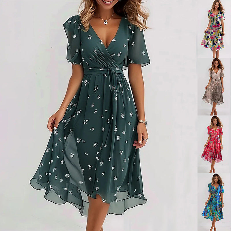 Summer dress with an elegant and feminine design