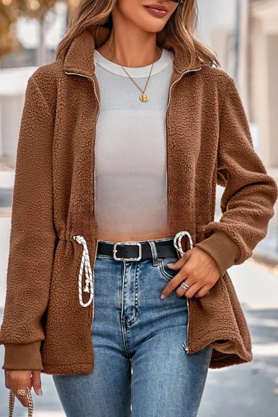 Jacket with long sleeves and cuffs for a stylish look