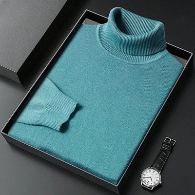 Fitted turtleneck sweater for autumn and winter