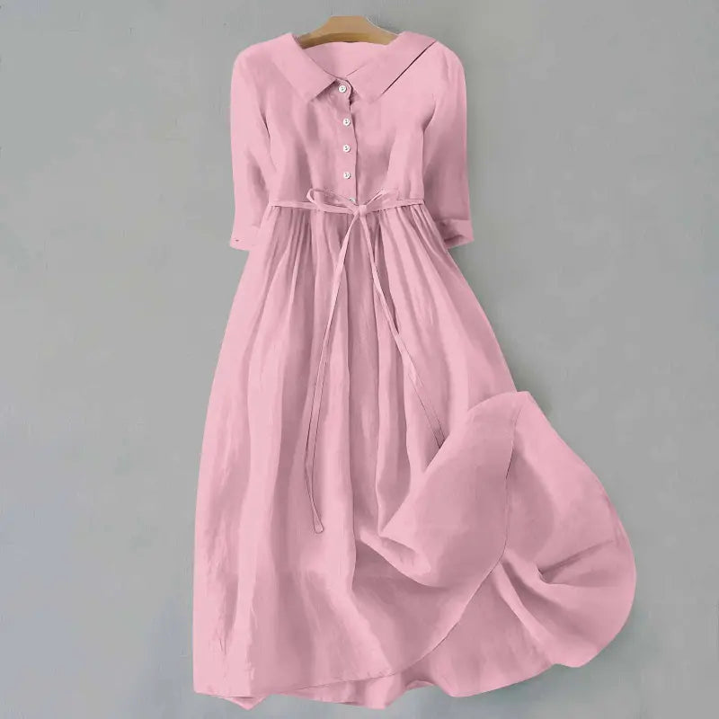 Delia - Elegant solid color dress