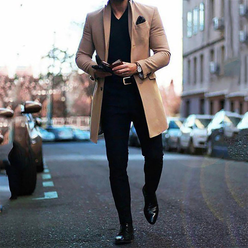 Classic style: elegant trench coat for modern men
