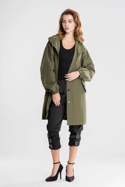 Oversized Hooded Windbreaker Jacket: Stylish and Practical