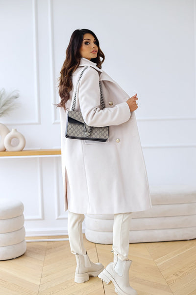 Casual and elegant double-breasted coat for women