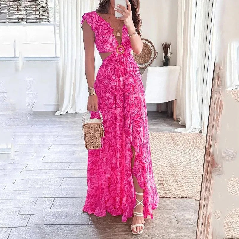 Mlia - Elegant Sleeveless Waist Dress