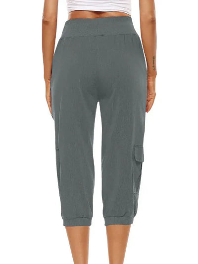 Vicky - Women's cargo pants with drawstring and elastic waist