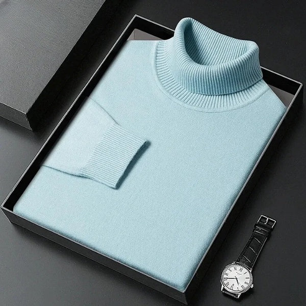 Fitted turtleneck sweater for autumn and winter