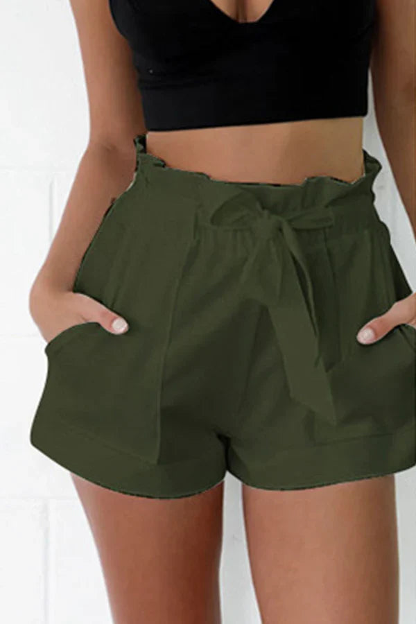 Elisa - Fashion Solid Belted Loose Mid Waist Wide Leg Pants