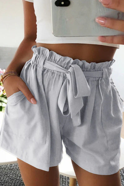 Elisa - Fashion Solid Belted Loose Mid Waist Wide Leg Pants